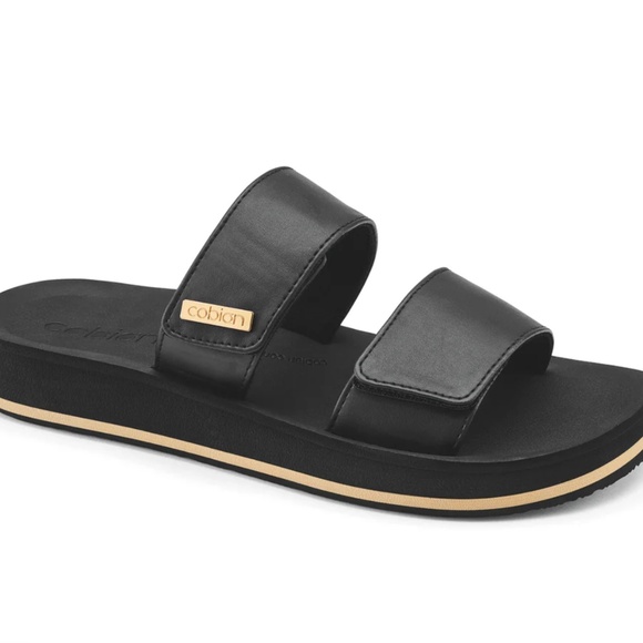 Cobian Dana Rise Black Sandals - Size 9 - Picture 1 of 7